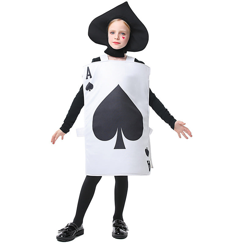 Men's playing cards costume with detailed design and shoulder straps Chichicherry