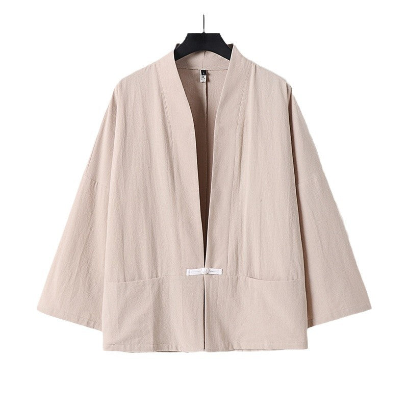 Women's Lightweight Kimono Jacket made of Cotton Blend with Loose Fit Chichicherry