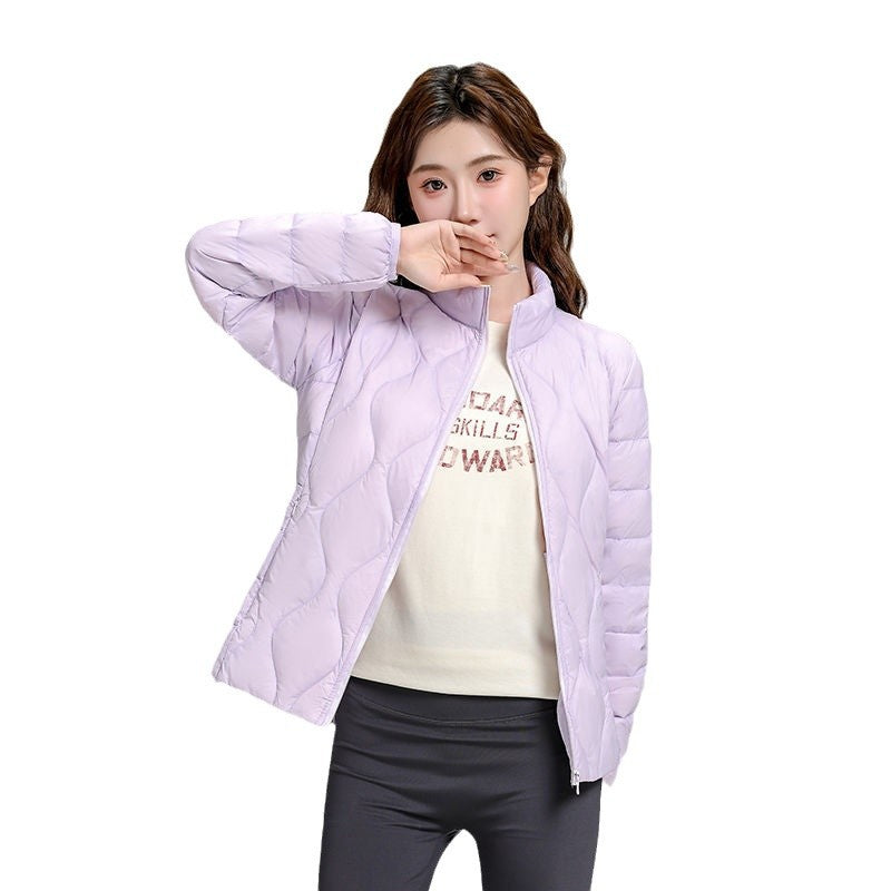 Women's Lightweight Quilted Hooded Jacket with Diamond Quilting and Thermal Insulation Chichicherry