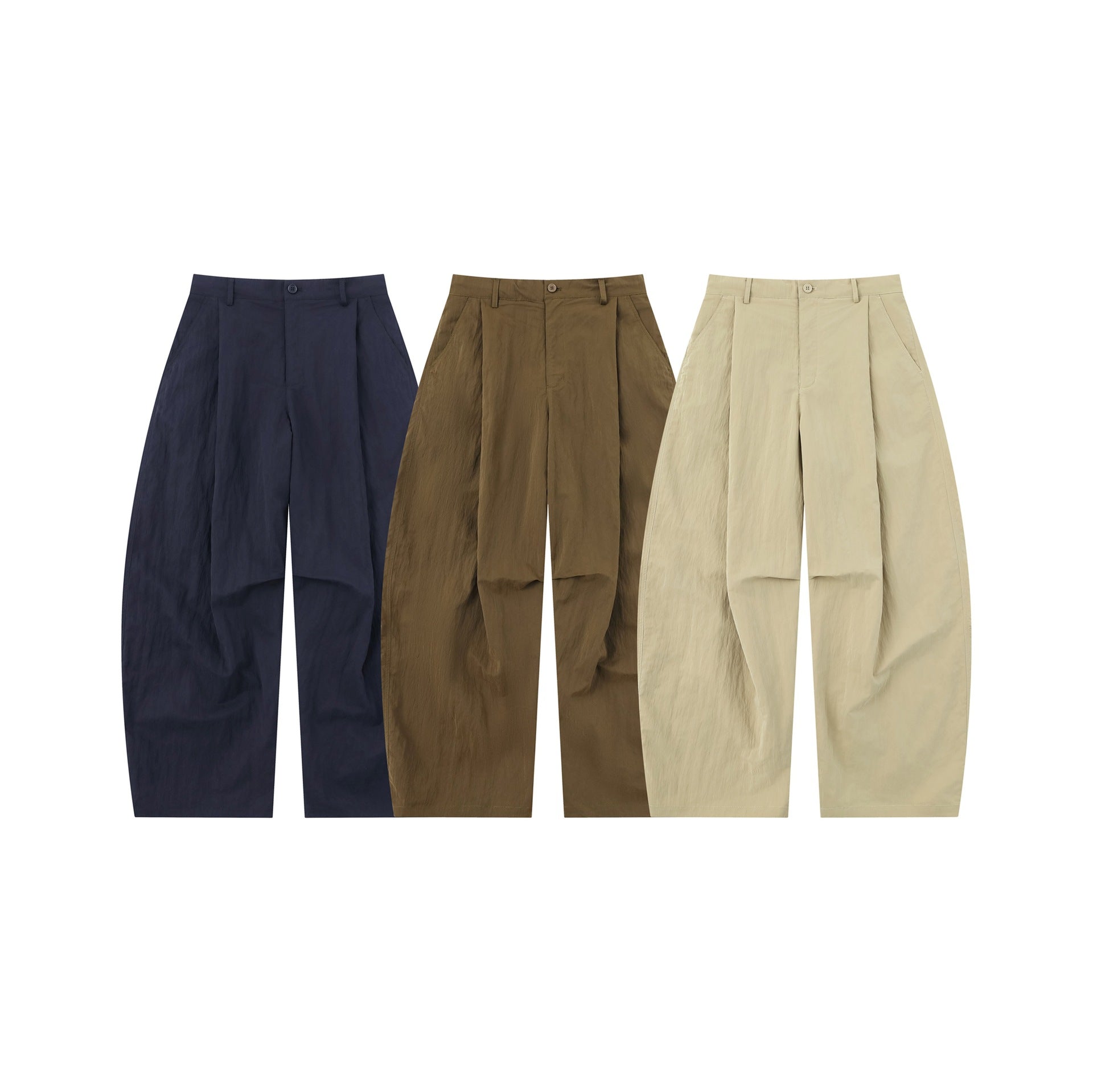 Women's Wide Culotte Pants with High Waist and Textured Cotton Blend Chichicherry