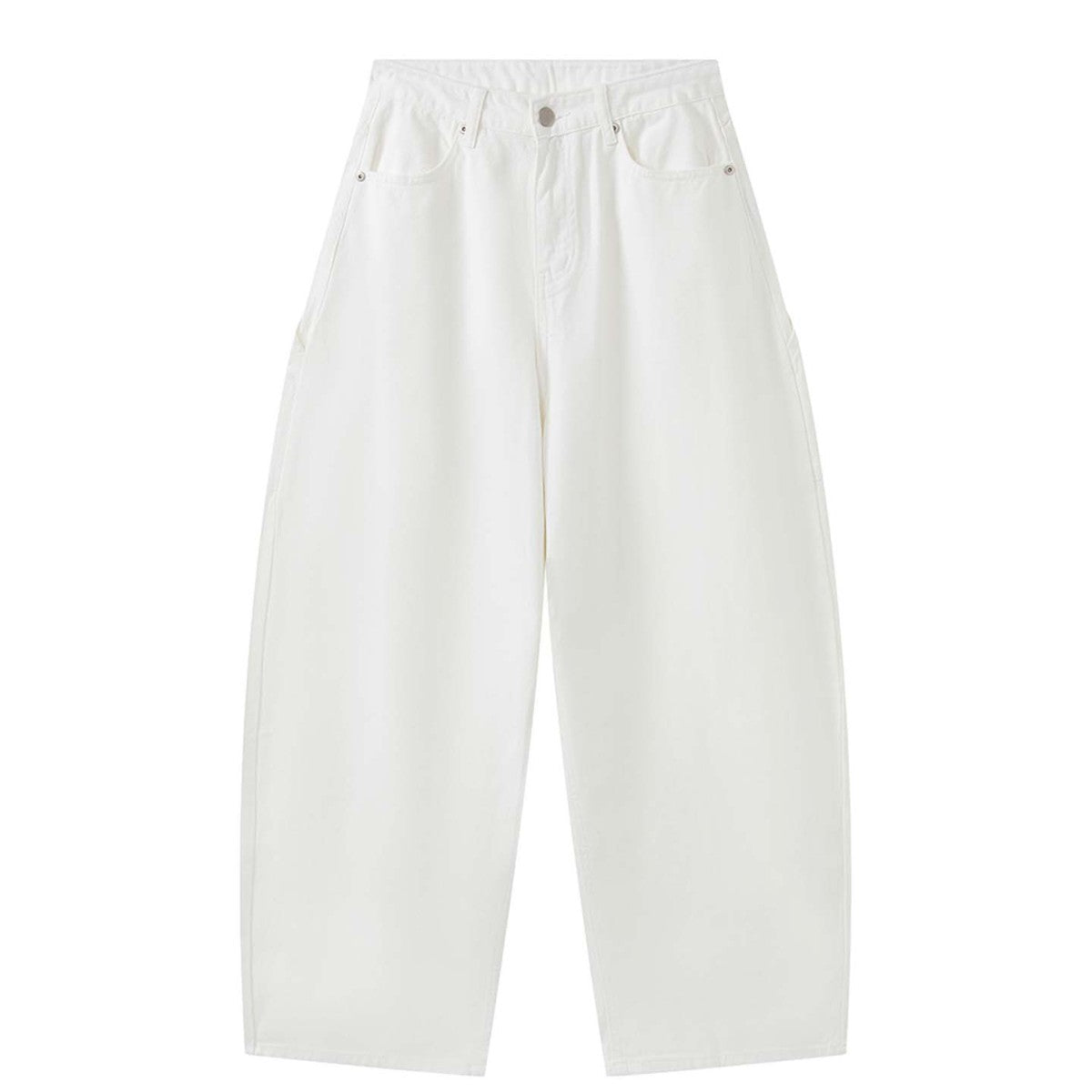 Women's Wide High-Waist Utility Cargo Pants with Low Crotch Line Chichicherry