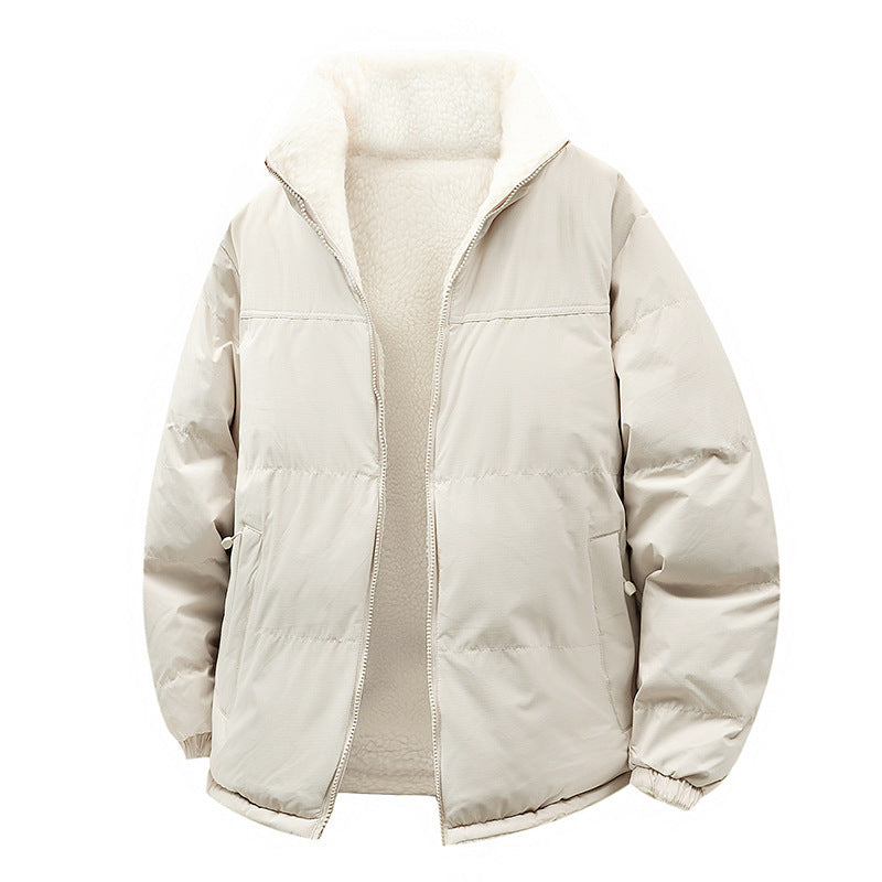 Unisex Padded Bomber Jacket with Teddy Lining and Hidden Inner Pockets Chichicherry