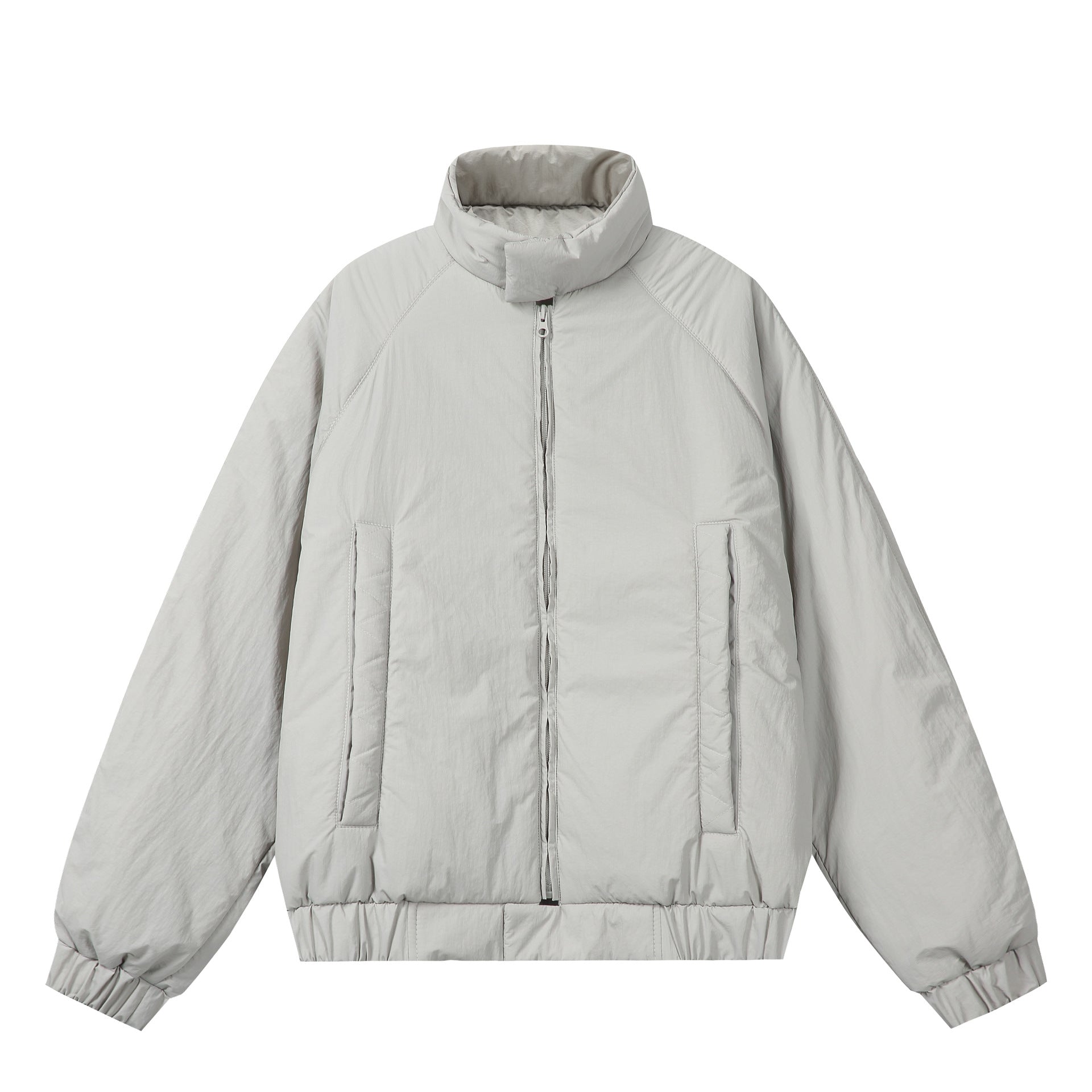 Unisex Boxy-padded Short Jacket with voluminous Funnel Collar Chichicherry