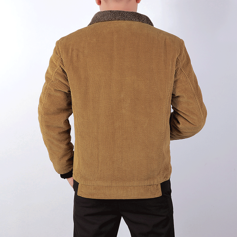 Men's cord jacket with sherpa collar and warming teddy fleece lining Chichicherry
