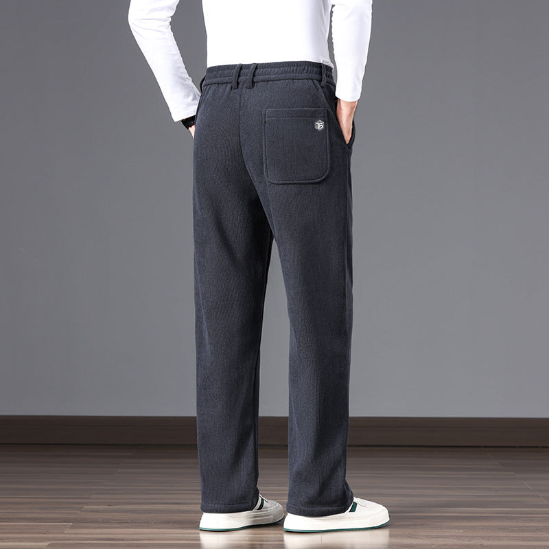 Men's Casual Relaxed-Fit Cotton Blend Sweatpants with Drawstring and Straight Leg Chichicherry