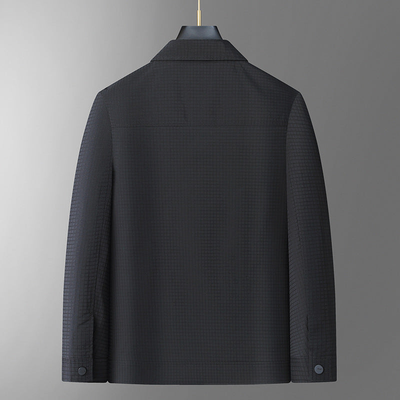 Men's lightweight structured overshirt jacket with snap button closure and chest pocket Chichicherry