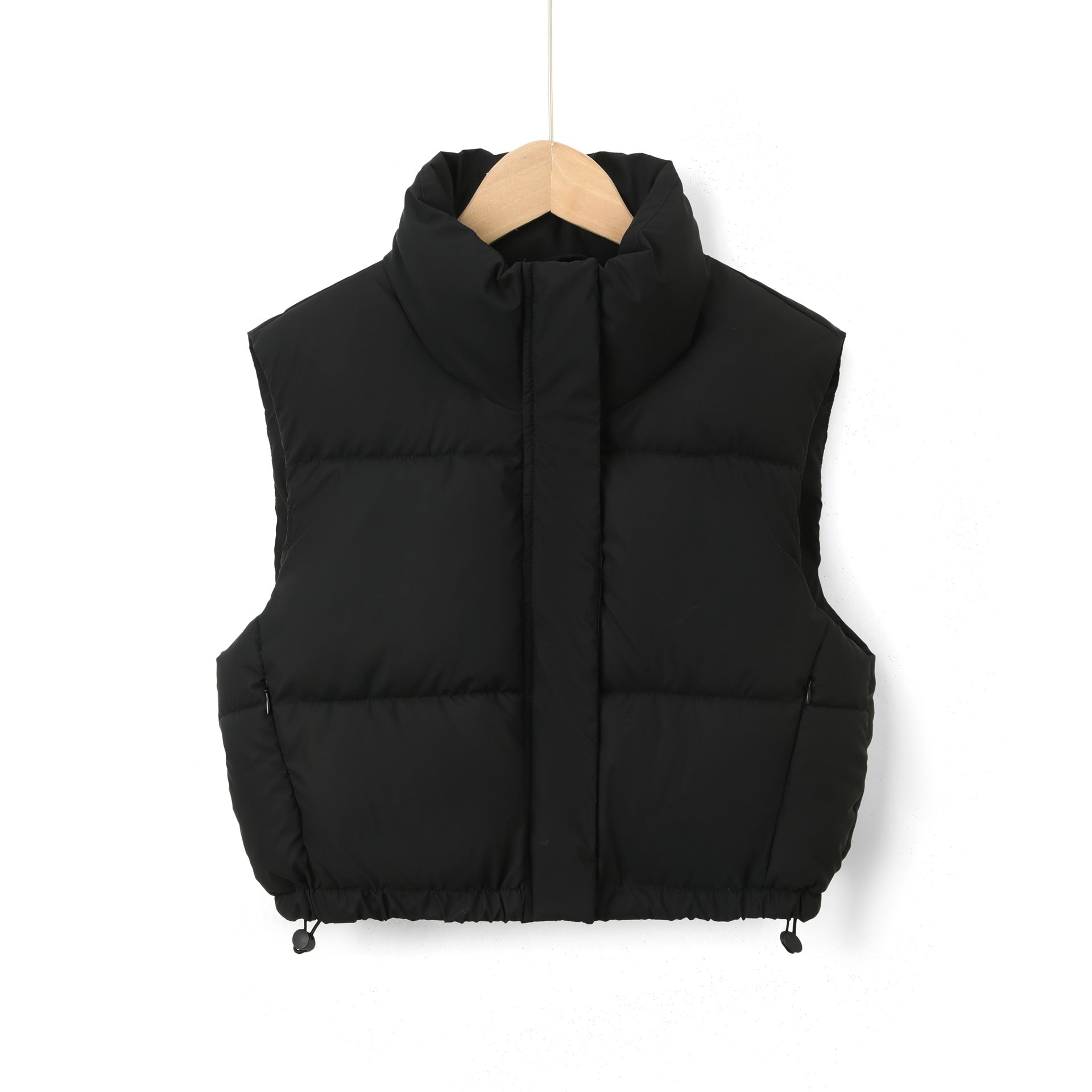 Women Padded Quilted Gilet with High Stand-Up Collar Chichicherry