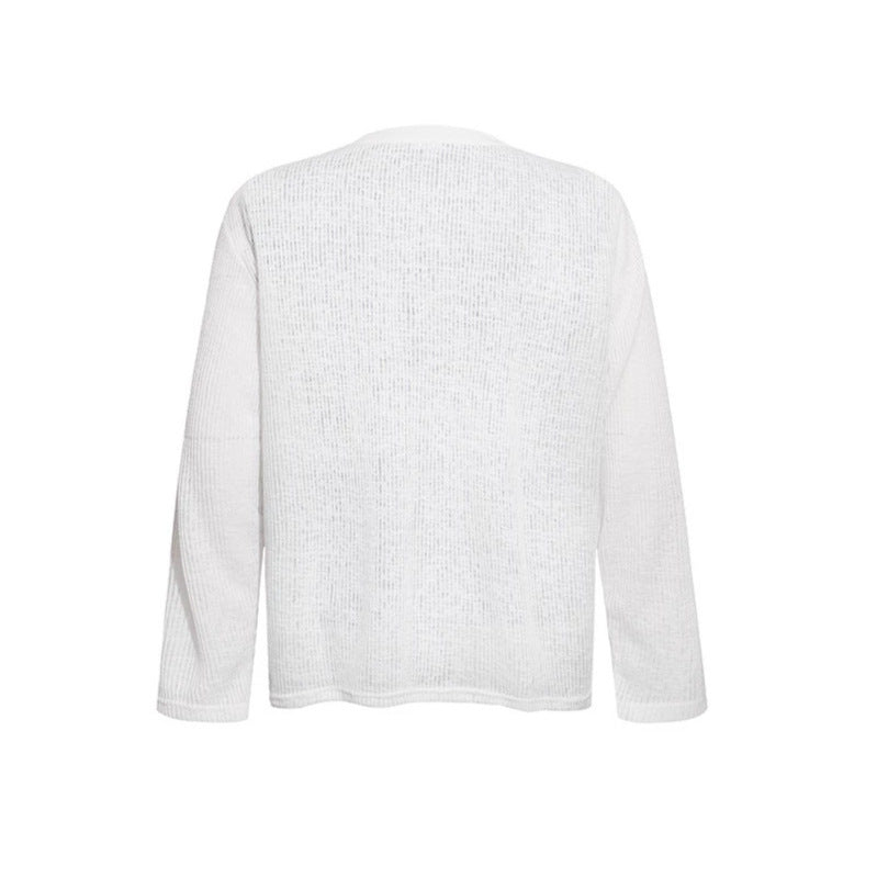 Men's Long Sleeve Thermal Shirt with Waffle Structure and Punk Band Print Chichicherry
