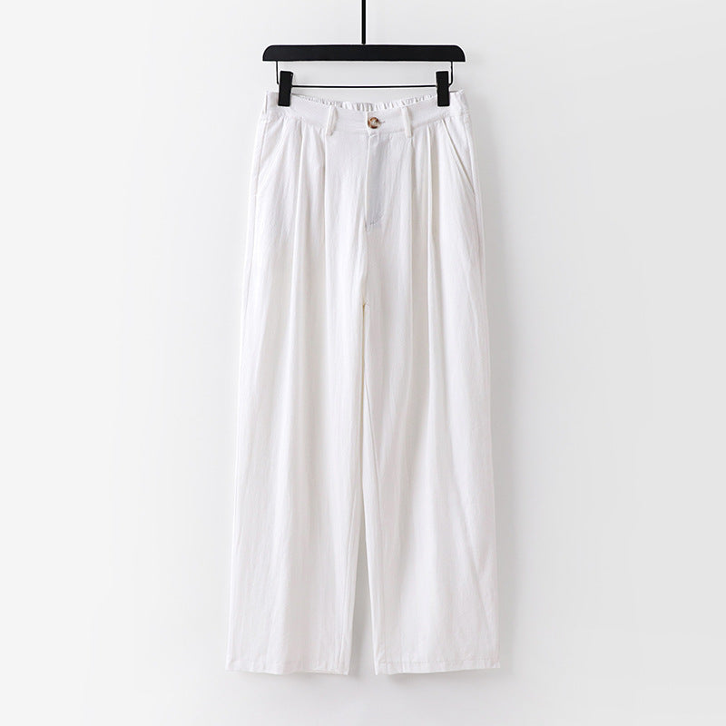 Women's wide trousers with a high waist and pleats Chichicherry
