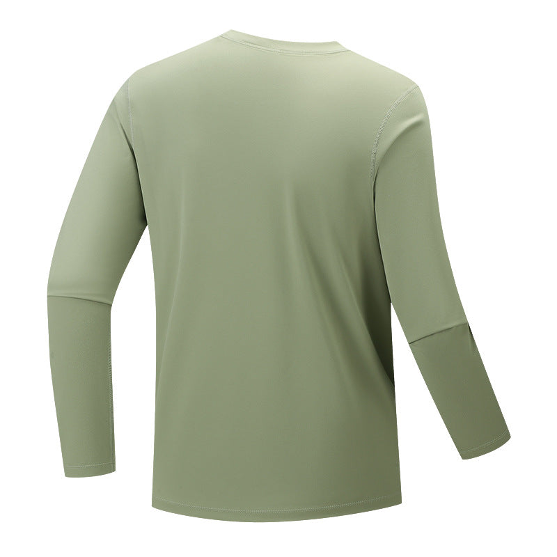 Men's multifunctional long-sleeve tech shirt with chest zip pocket Chichicherry