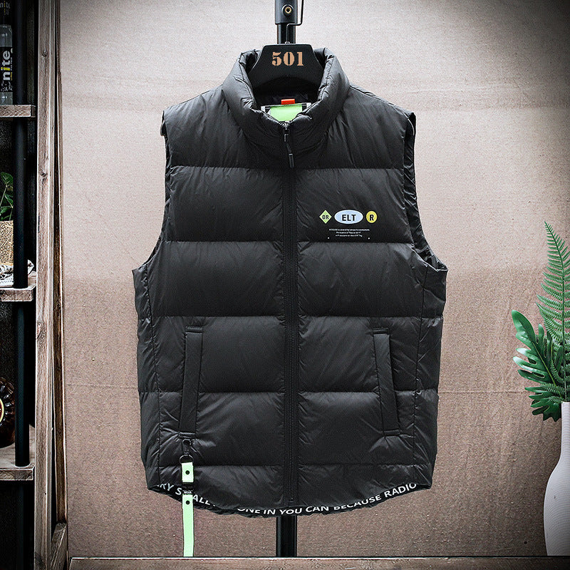 Men's padded vest with thermal insulation, stand-up collar, and utility pockets Chichicherry