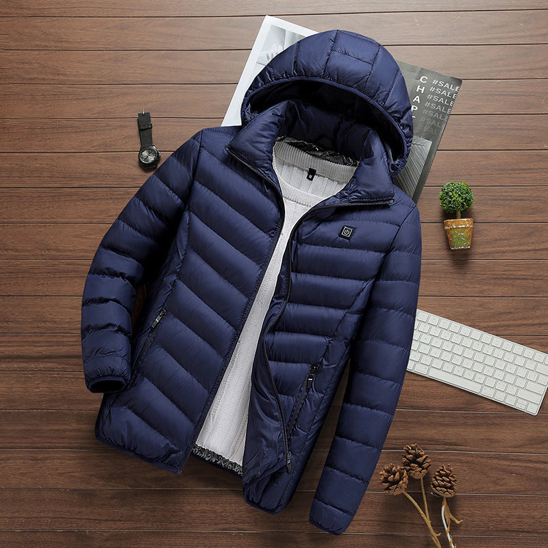 Men's ultra-lightweight quilted parka with hood and thermoregulating insulation Chichicherry