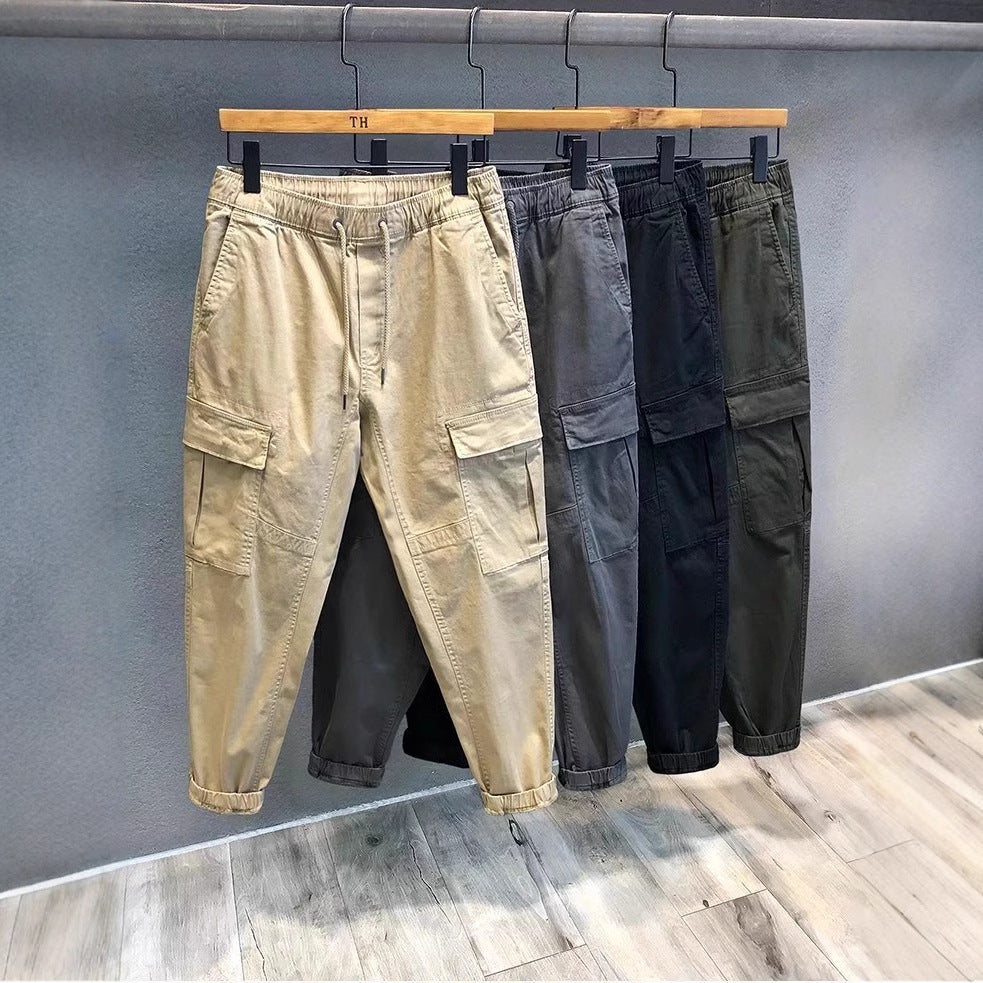 Herren Cargohose im Camouflage-Utility-Stil mit geradem Bein und robustem Canvas Chichicherry