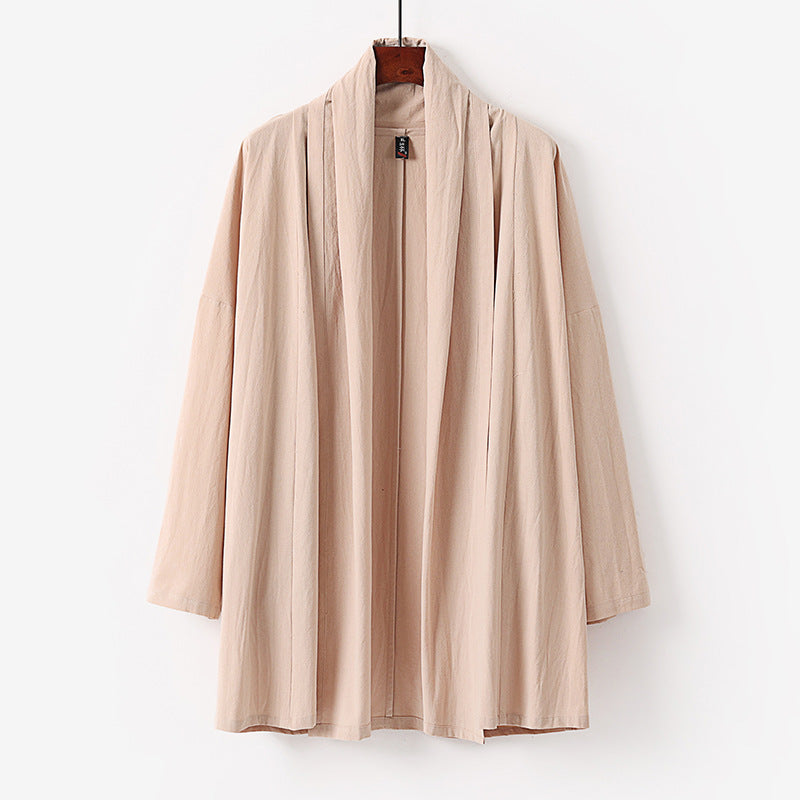 Unisex Open Kimono Cardigan made of lightweight cotton-linen blend Chichicherry