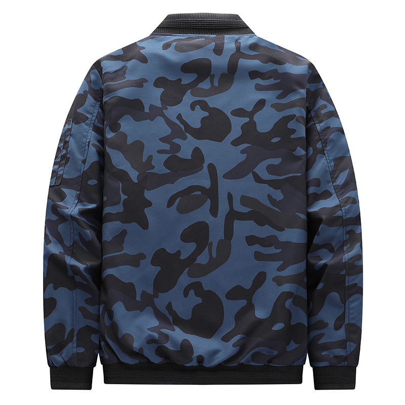 Men's camouflage bomber jacket in military look with zipper and sleeve utility pocket Chichicherry