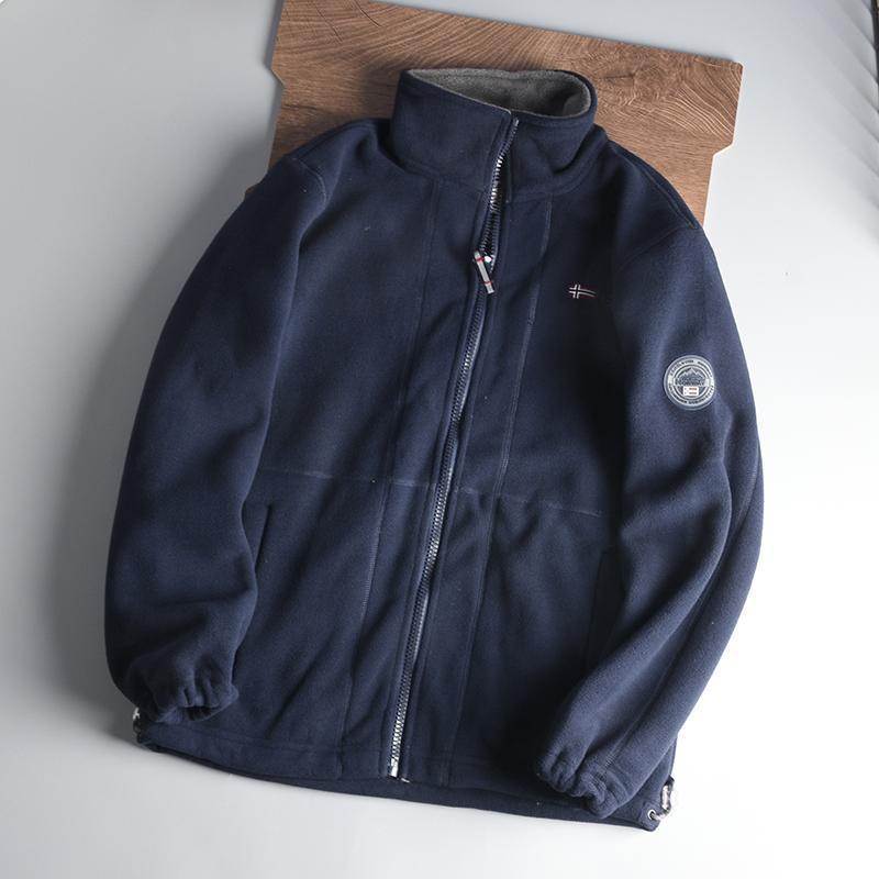 Men's fleece jacket with stand-up collar, full zip and warming microfleece lining Chichicherry