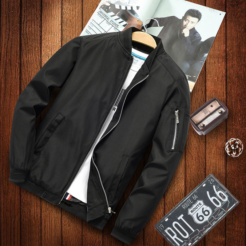 Men's bomber jacket in aviator microfiber look with arm pocket and ribbed cuffs Chichicherry