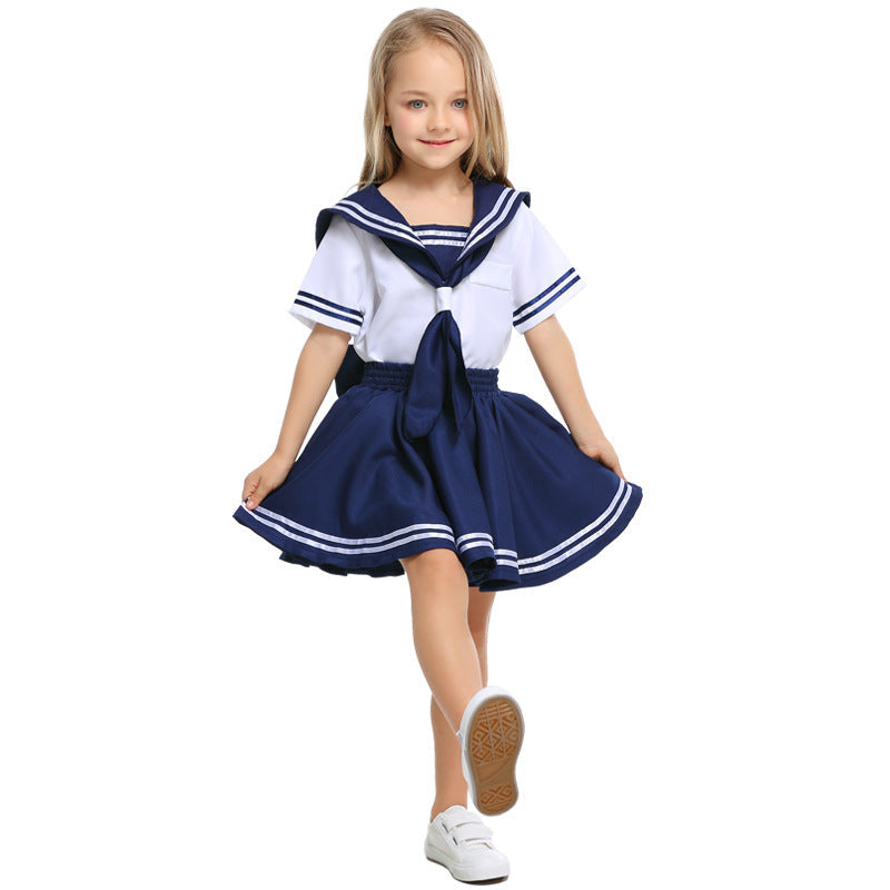 Girl Sailor Outfit with Ruffles and Bows Chichicherry