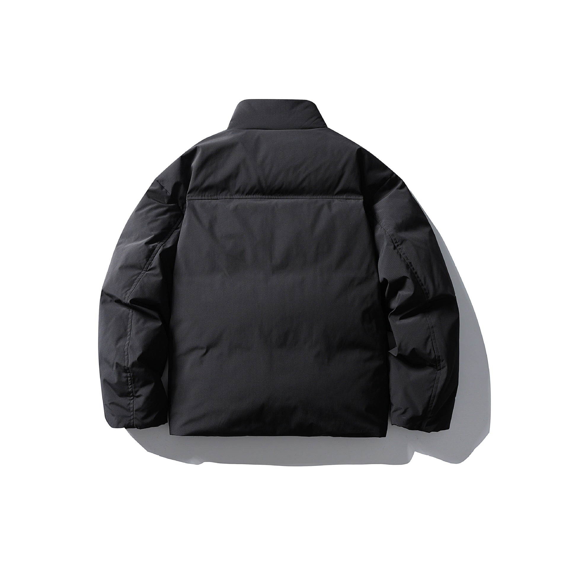 Men's Boxy Thermal Insulation Jacket with High Stand Collar and Minimalist Outer Shell Chichicherry