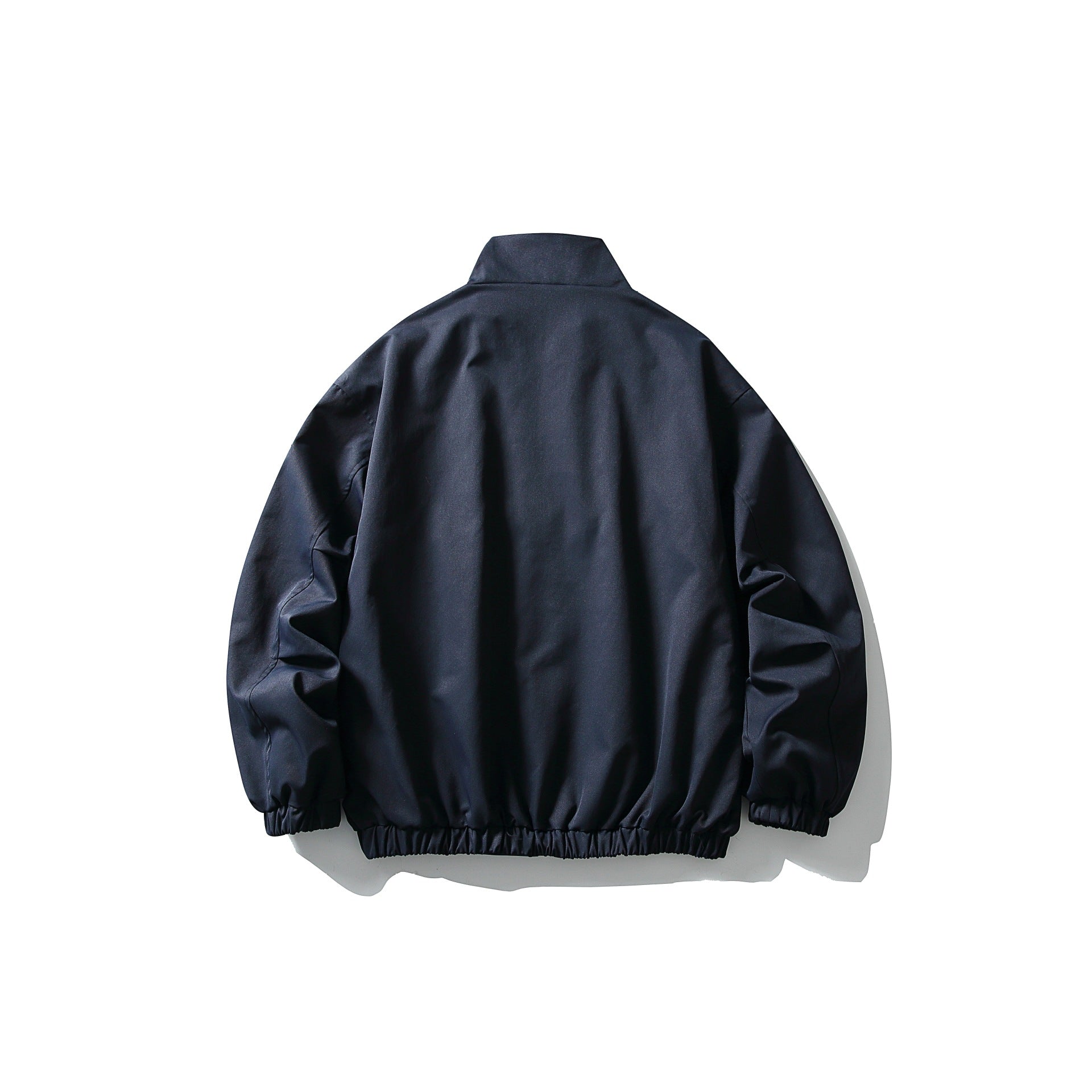 Men's Tech Bomber Jacket in Workwear Style with High Stand-Up Collar and Elastic Hem Chichicherry