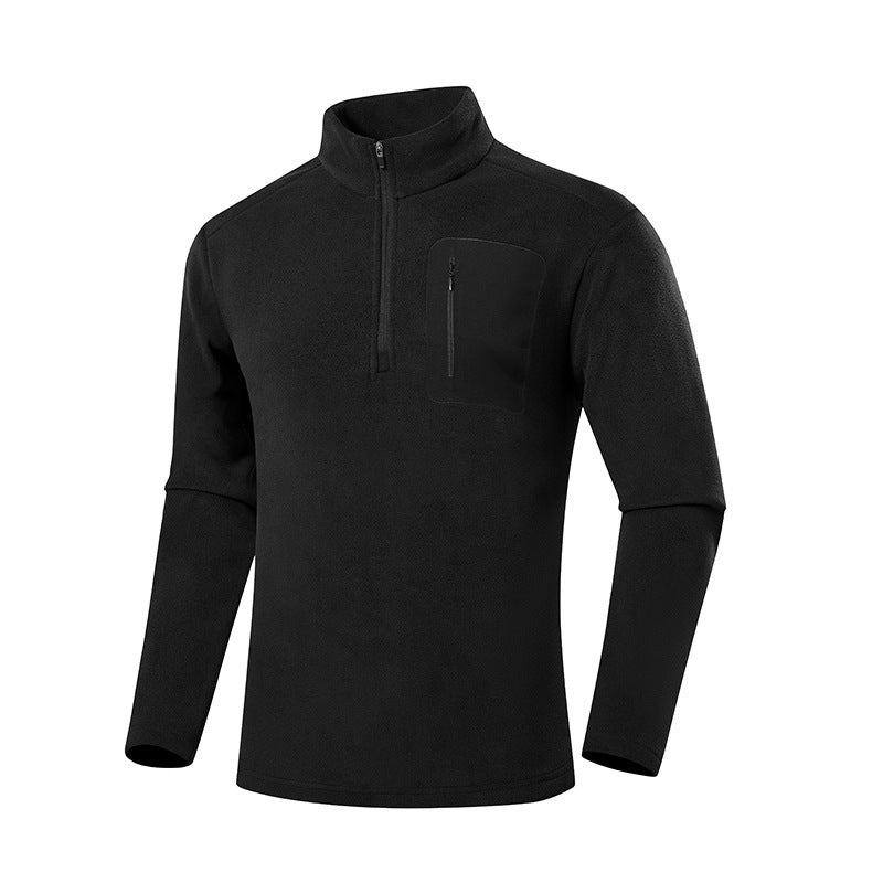 Men's fleece pullover with quarter zip and concealed chest pocket Chichicherry