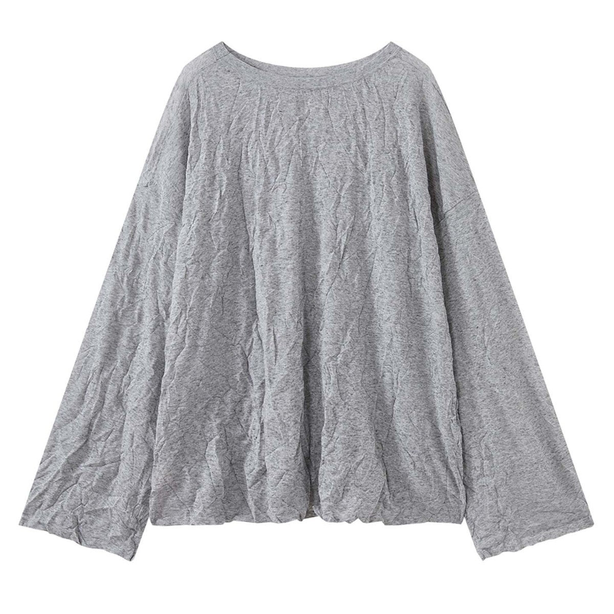 Women's Crinkled Oversize Blouse made of Linen Blend with Textured Pleated Look Chichicherry