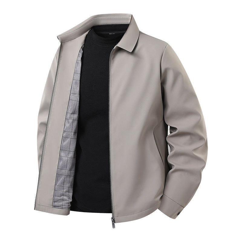 Men's Lightweight Harrington Jacket with Softshell Outer Material and Glencheck Lining Chichicherry