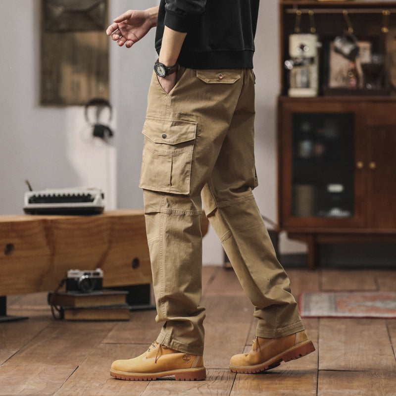 Men's cargo pants with reinforced knee areas and multi pockets Chichicherry