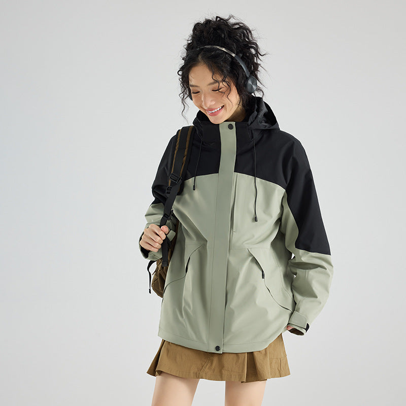 Women's waterproof, breathable functional parka with hood and loose fit Chichicherry