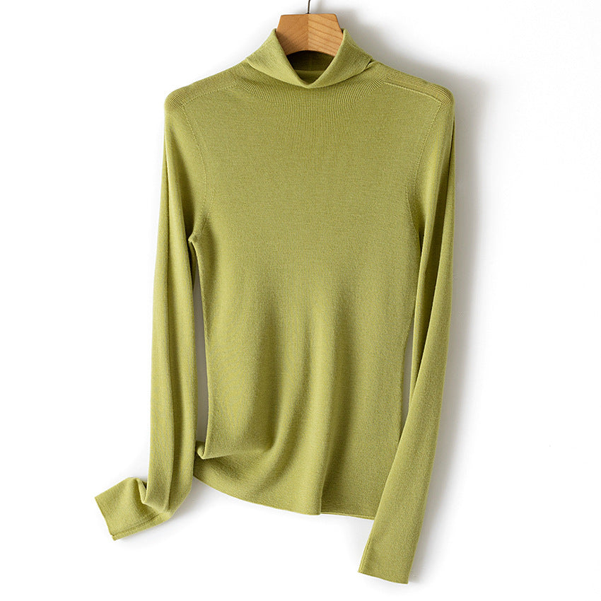 Ladies Fine Turtleneck Sweater made of Stretch Fine Knit with Slim Cut Chichicherry
