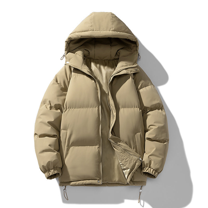 Unisex Padded Hooded Quilted Jacket with Thermal Insulation and Adjustable Hem Chichicherry