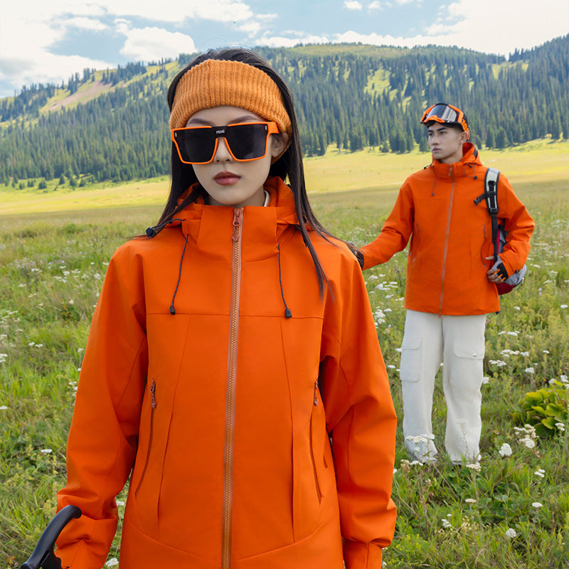 Men's two-layer softshell outdoor jacket with removable fleece inner layer, wind and water repellent Chichicherry