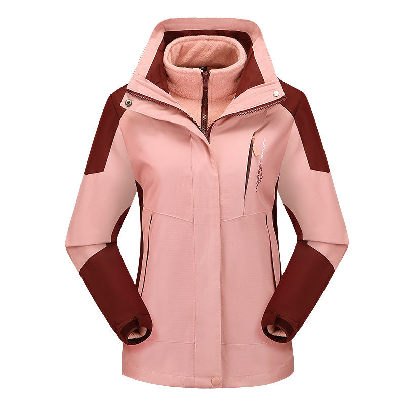 Women's versatile outdoor jacket with removable fleece inner jacket and windproof softshell outer Chichicherry