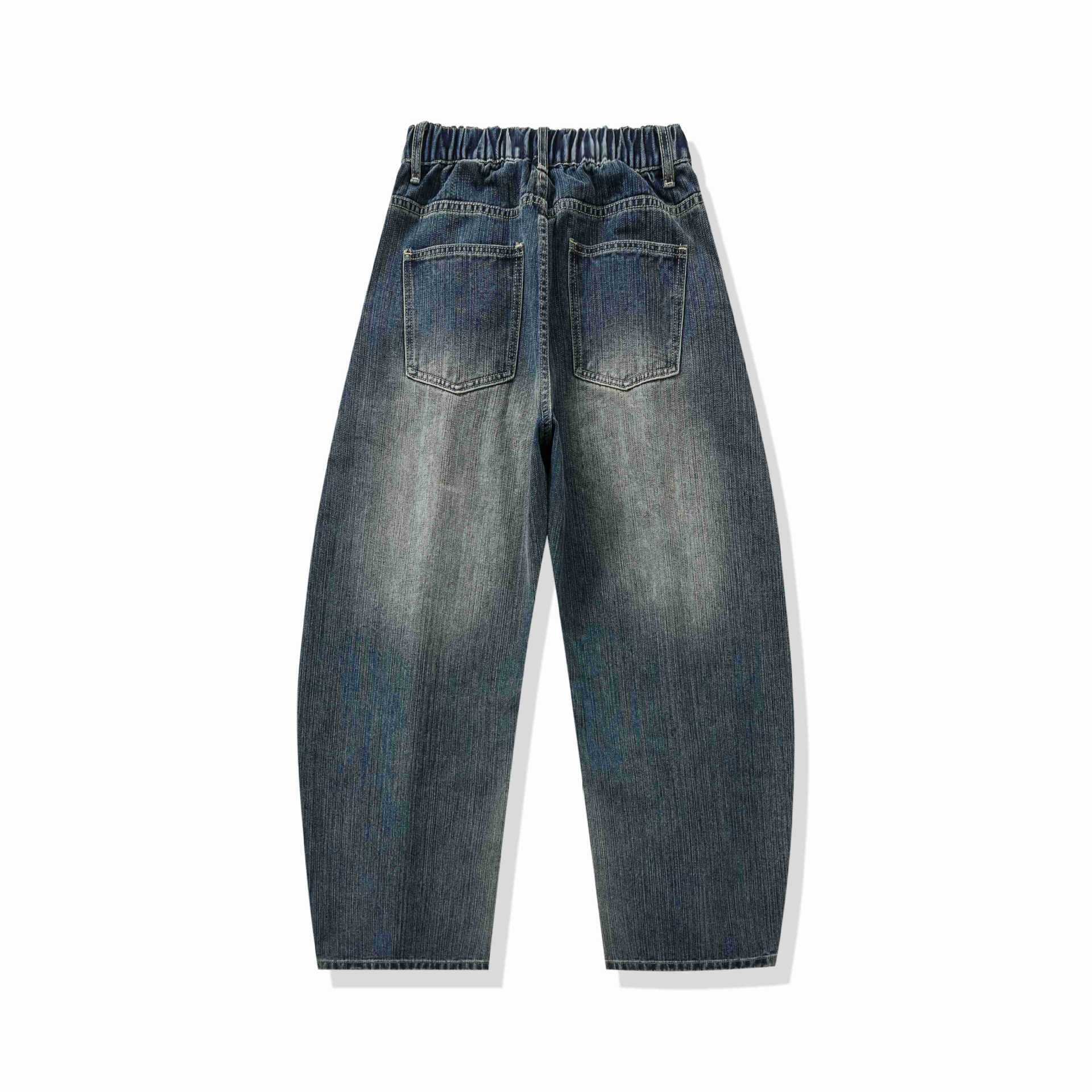 Women's High-Waist Cargo Jeans with distinct seam details and functional flap pockets