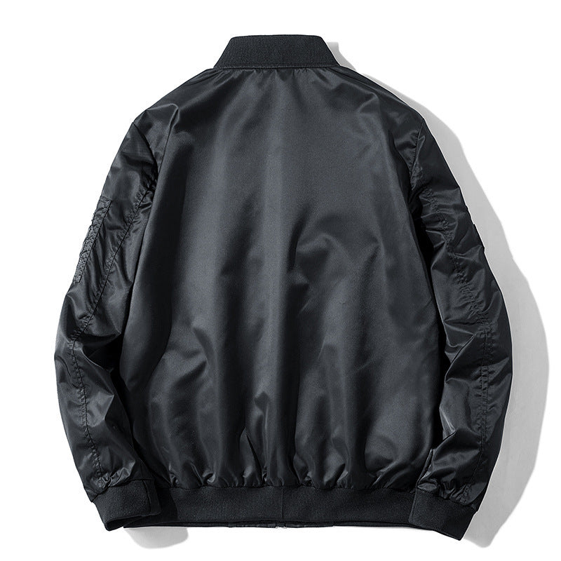 Men's bomber jacket in aviator style with patch applications, nylon shell and arm pocket Chichicherry