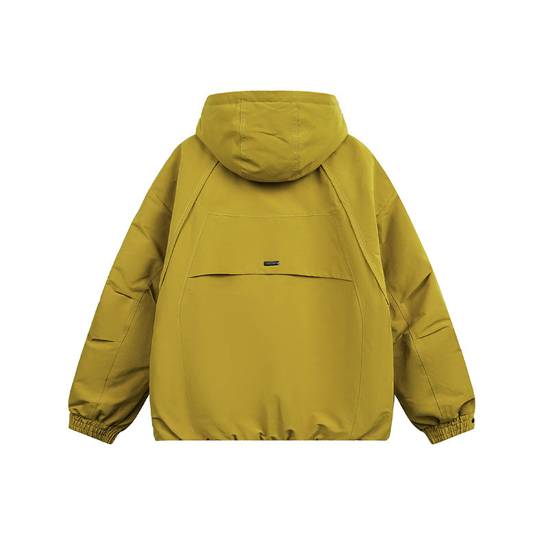 Unisex Oversized Hooded Winter Jacket with Water-Repellent Padding and Drawstring Chichicherry