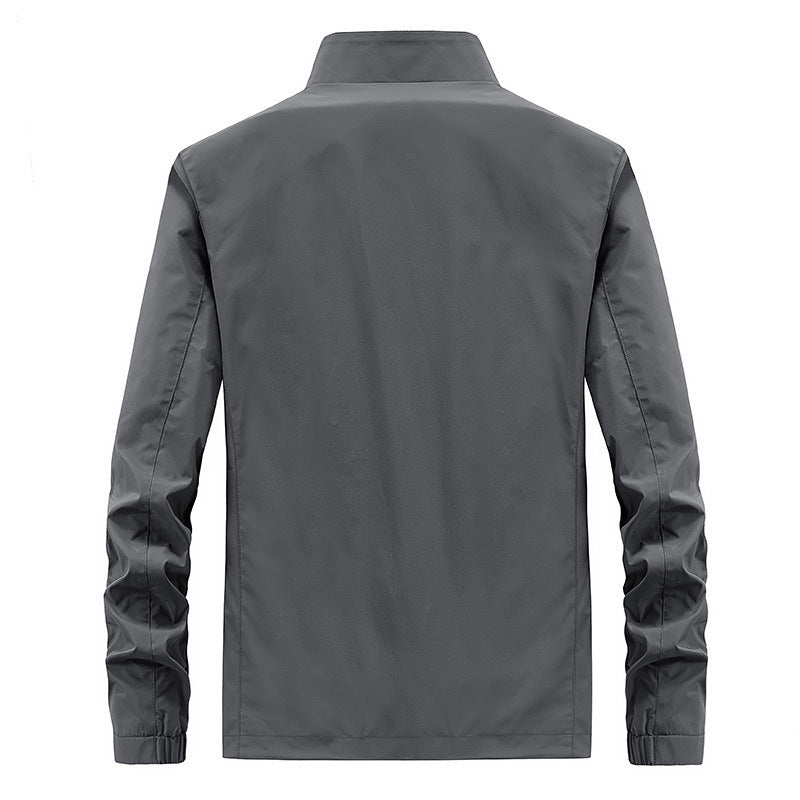 Men's lightweight water-repellent transitional jacket with stand-up collar and concealed zip pockets Chichicherry