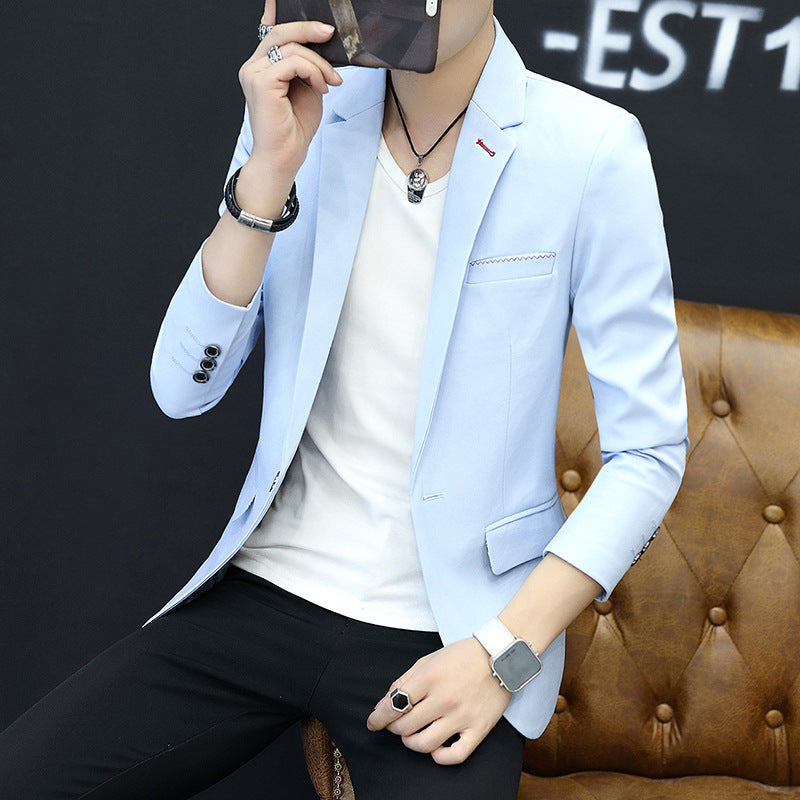 Men's Slim-Fit Casual Blazer with Narrow Lapels and Light Stretch Quality Chichicherry