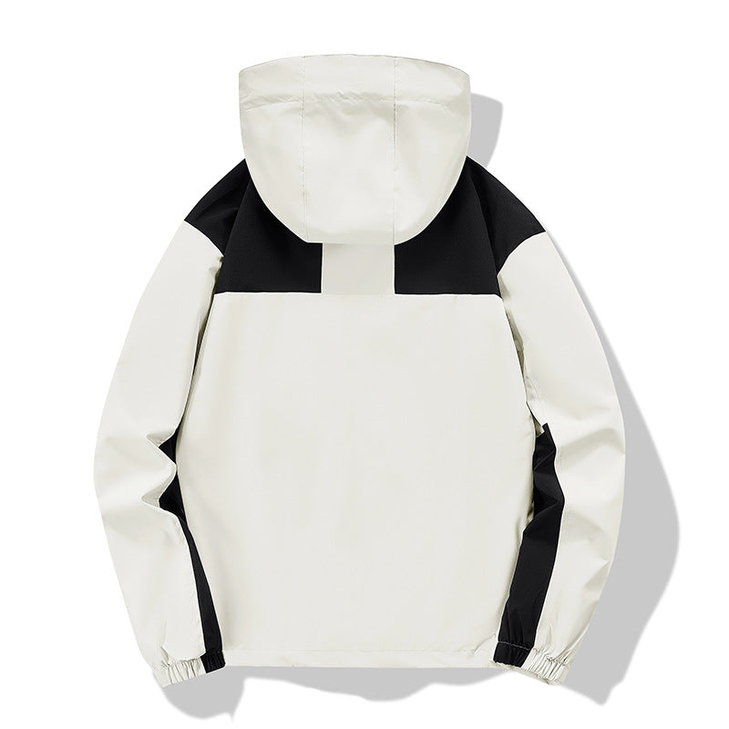 Men's water-repellent softshell jacket with hood, adjustable hem, and multifunction pockets Chichicherry