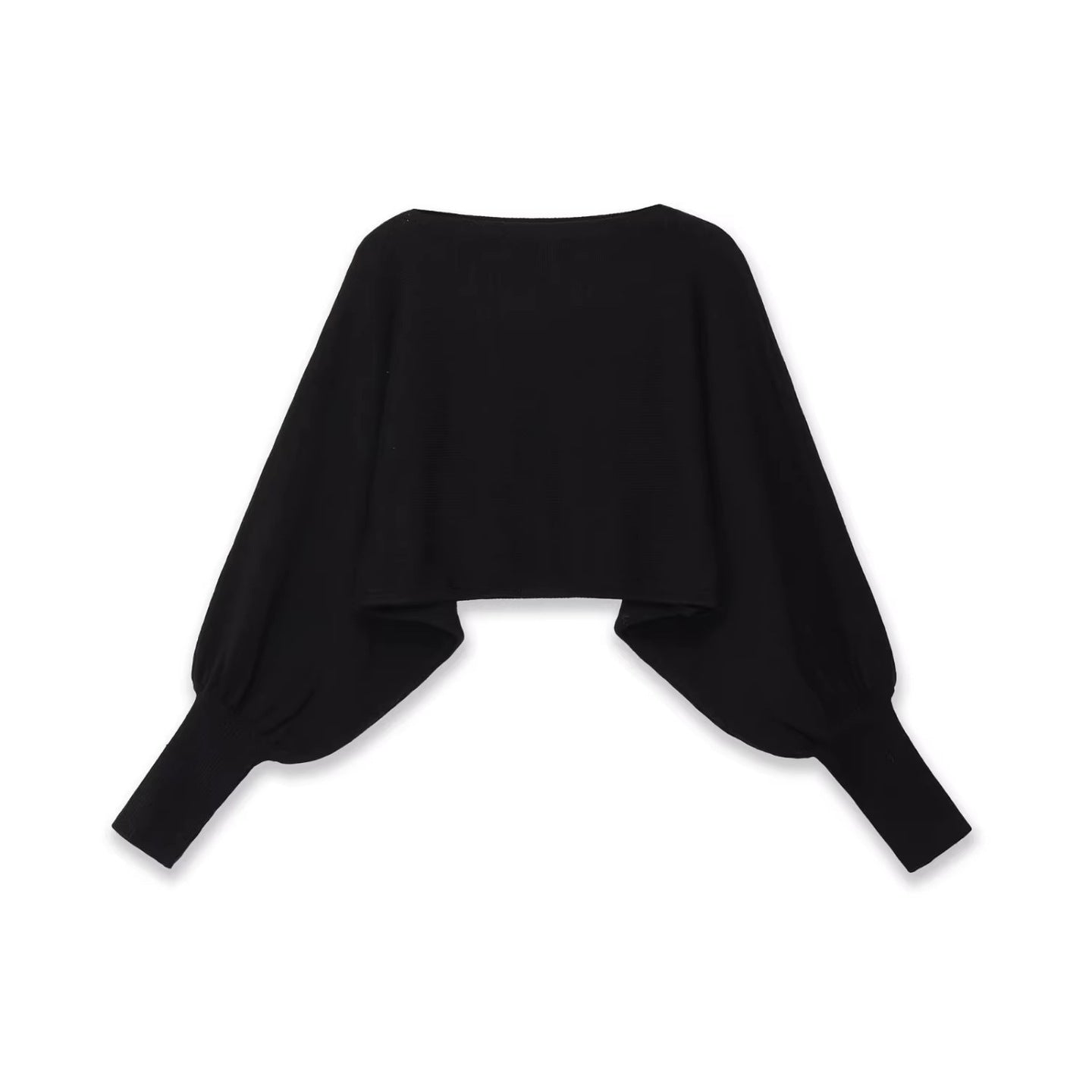Ladies cropped bolero with wide batwing sleeves and long ribbed cuffs Chichicherry