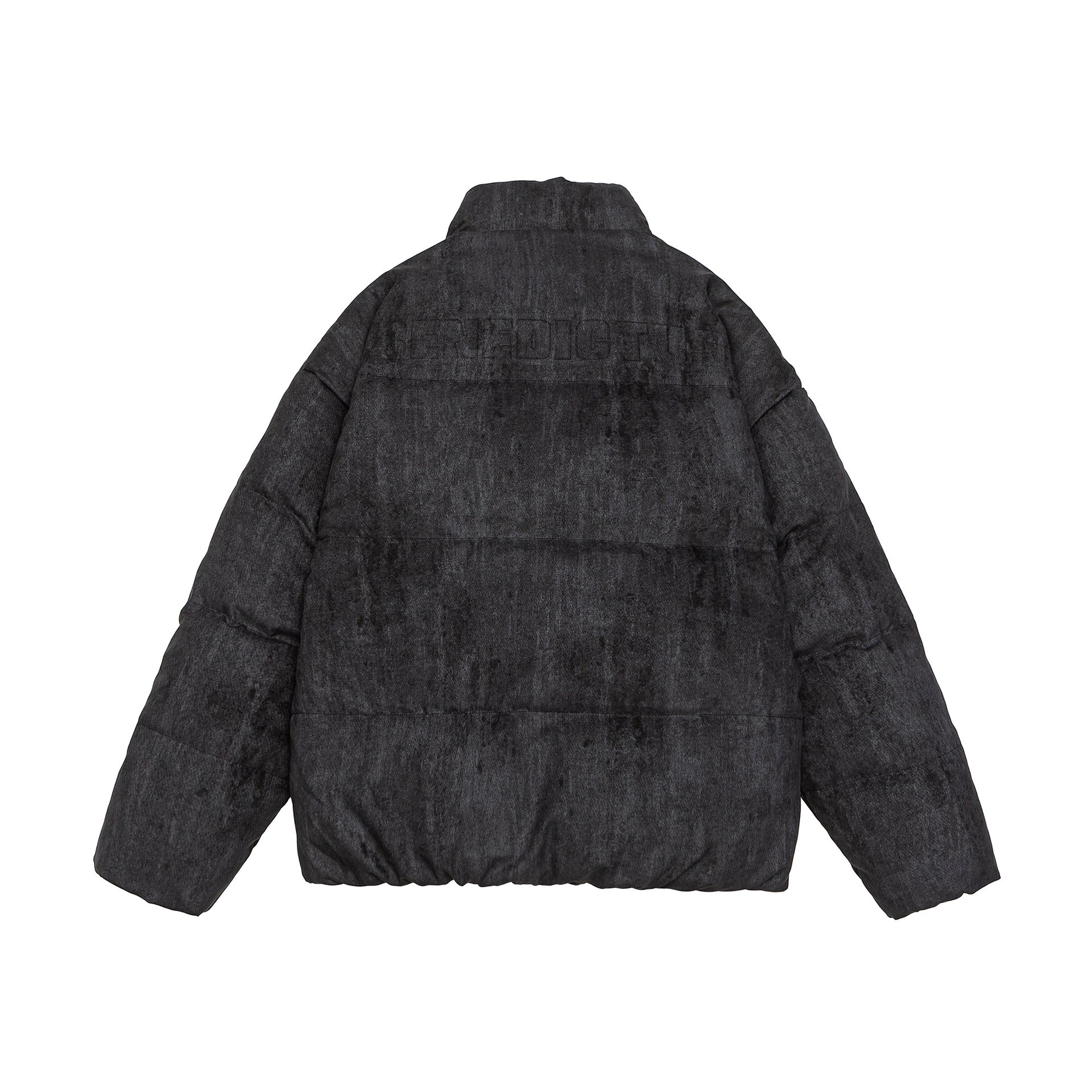 Men's Oversize Quilted Thermal Puffer Jacket with High Stand Collar Chichicherry