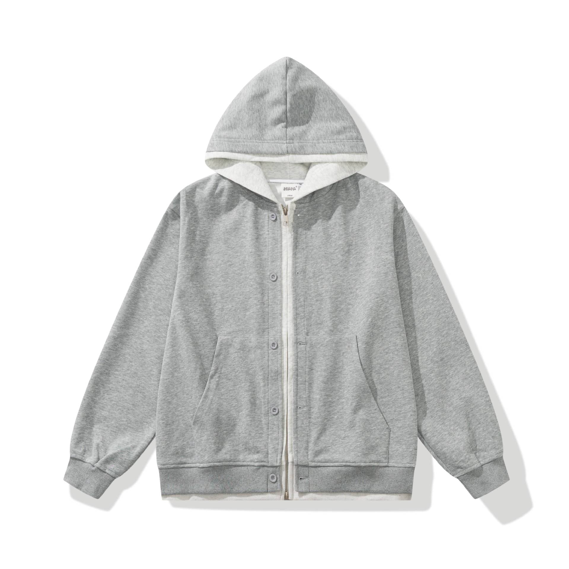 Unisex Boxy-Hooded Zip Jacket made of French Terry Chichicherry