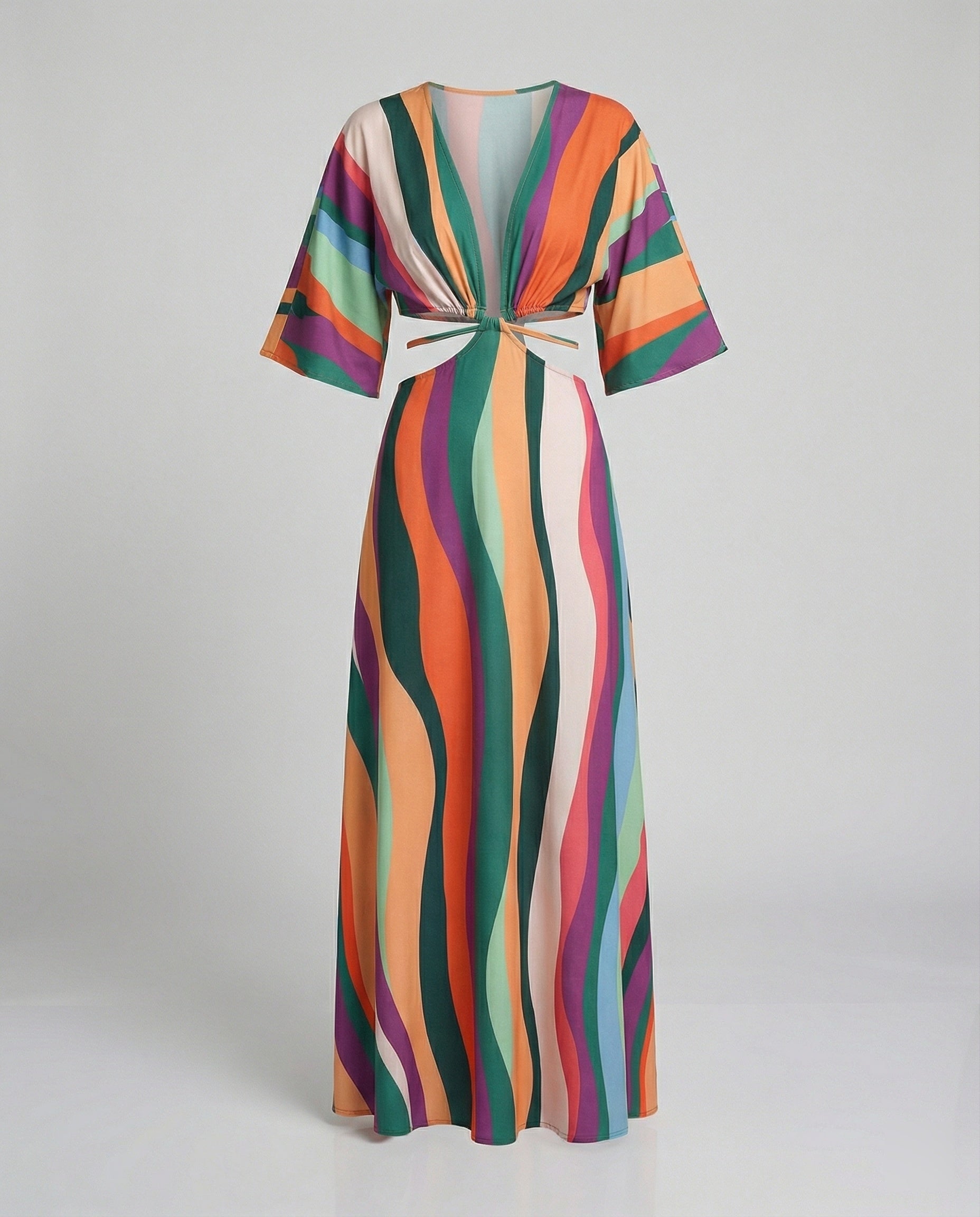Women's Maxi Dress Summer V-Neck Kimono