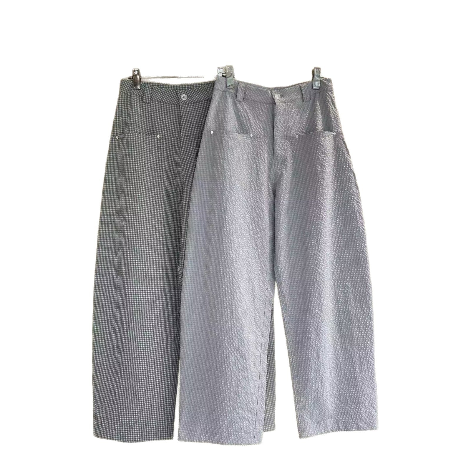 Women's wide structured high-waist pleated trousers in baggy culotte look Chichicherry