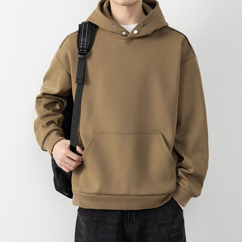 Men's Oversize Hoodie with Kangaroo Pocket & Snap Neck Chichicherry