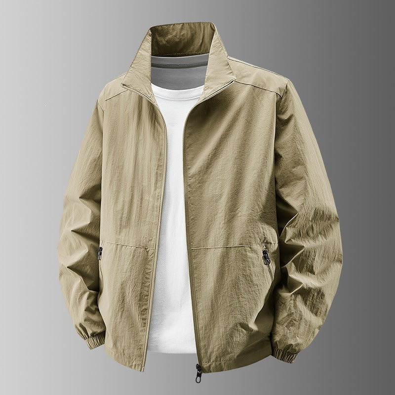 Men's Ultralight Technical Blouson Jacket with elastic cuffs, concealed zipper pockets & breathable nylon mix Chichicherry