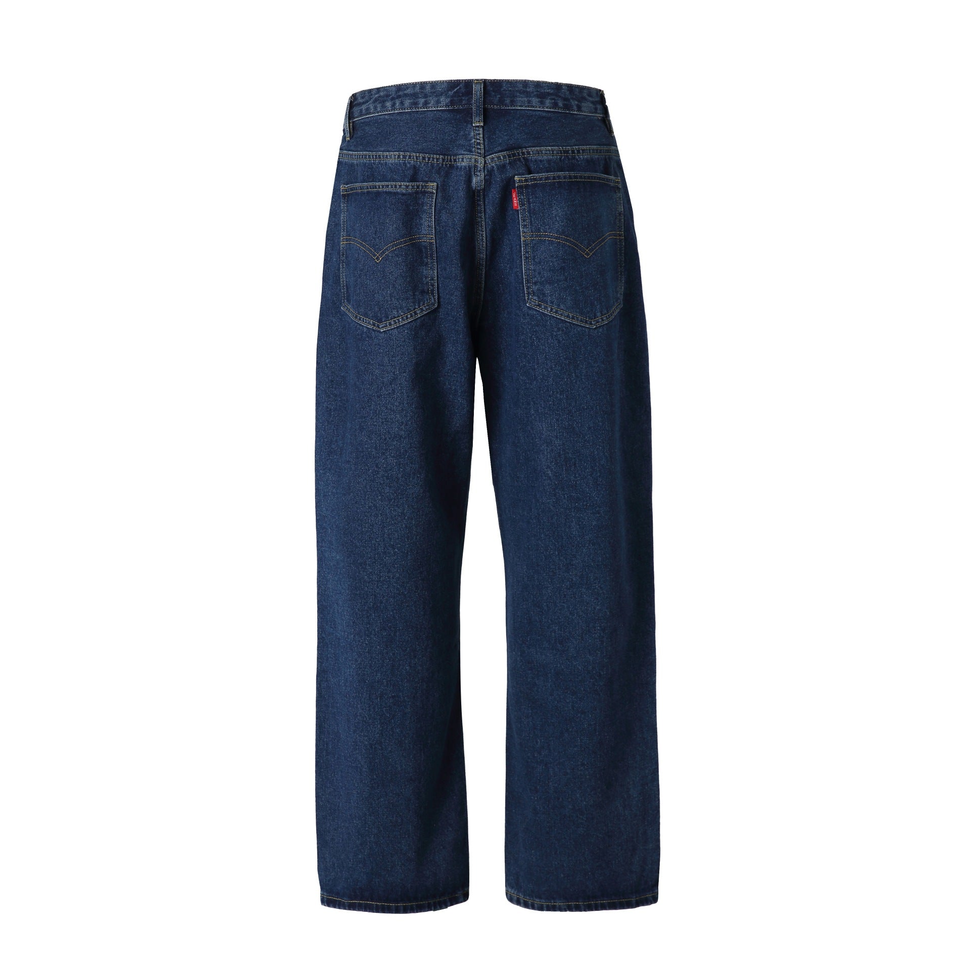 Women's high-waisted straight-cut denim jeans with wide legs Chichicherry