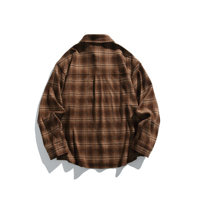 Men's Checkered Overshirt-Jacket in Boxy-Relaxed Fit Chichicherry