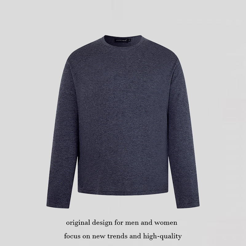 Men's fine knit sweater with round neck and straight cut Chichicherry