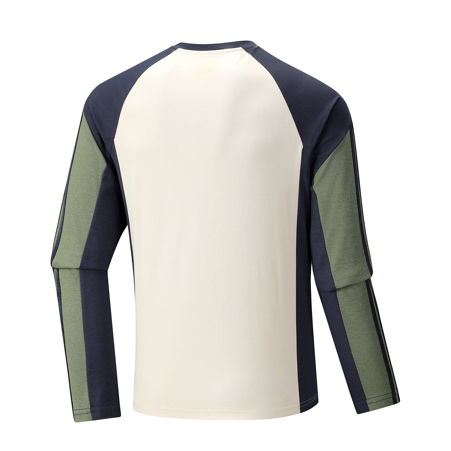 Men's Breathable Long Sleeve Training Shirt with Short Zipper and Raglan Sleeves Chichicherry